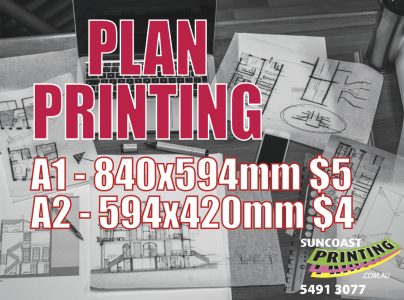Plan Printing -Sunshine Coast